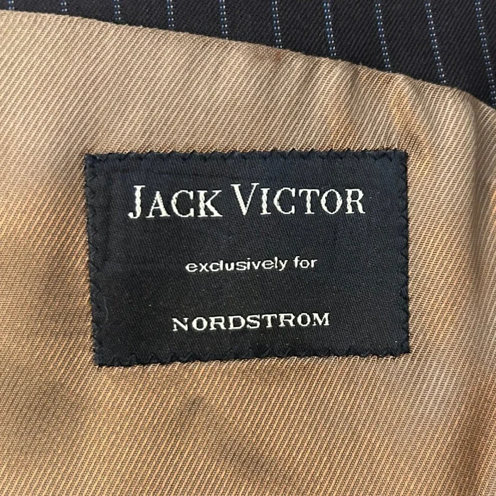Jack Victor Blazer Mens 43 Brown Pinstripe 100% Wool 2 Button Suit Jacket Canada